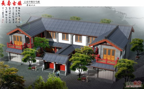 长寿古镇单体12-云南半颗印鸟瞰