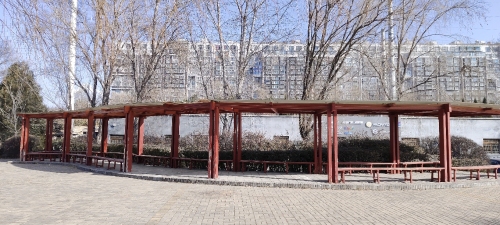 太原汾河景区-休息廊