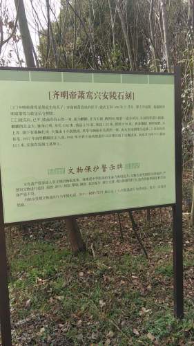 齐明帝萧鸾兴安陵石刻旅行图片 1