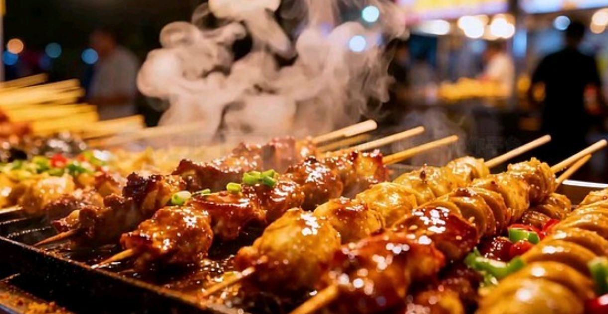 虎山路菜市美食广场