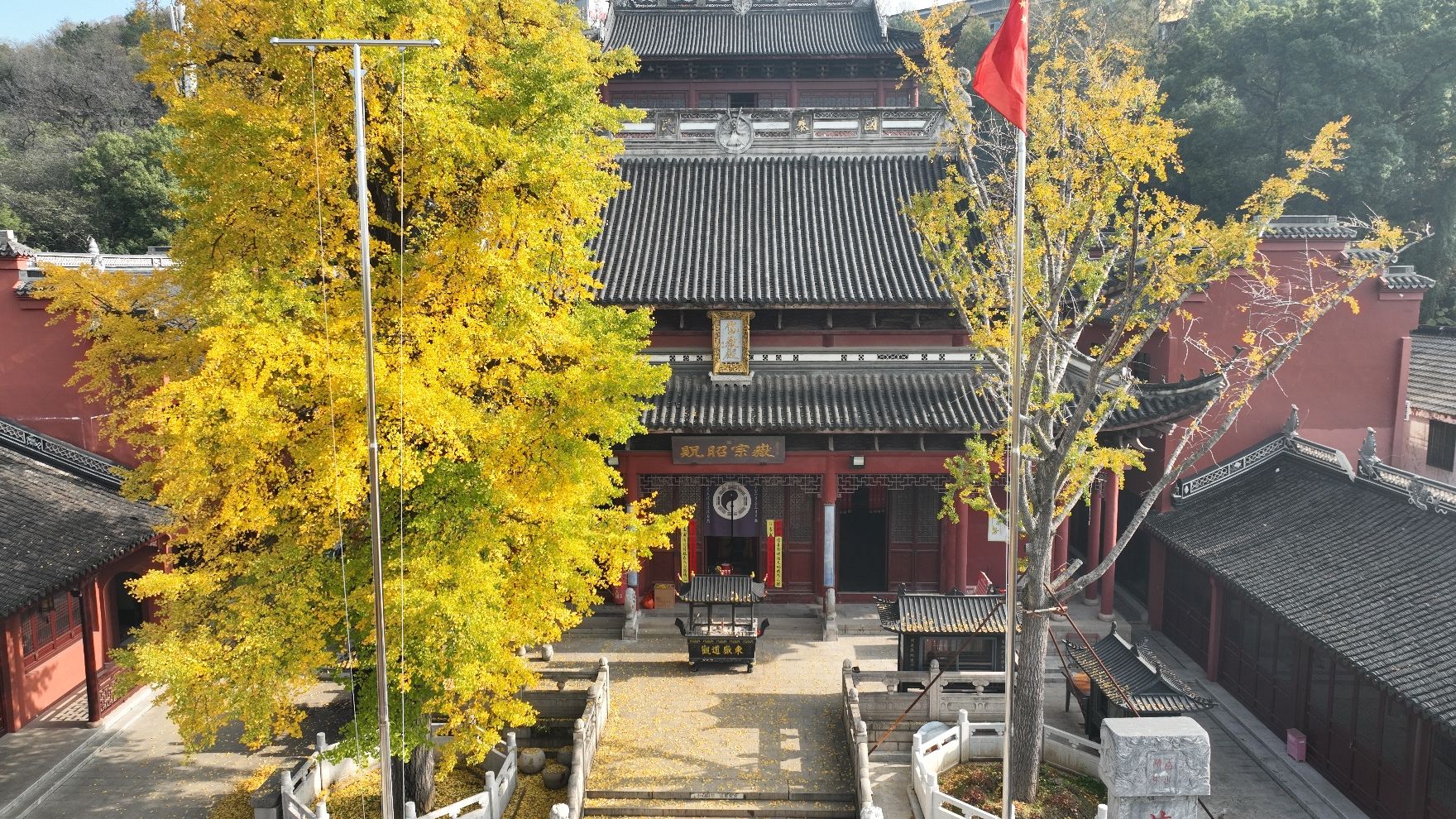 君山古庙实景照片