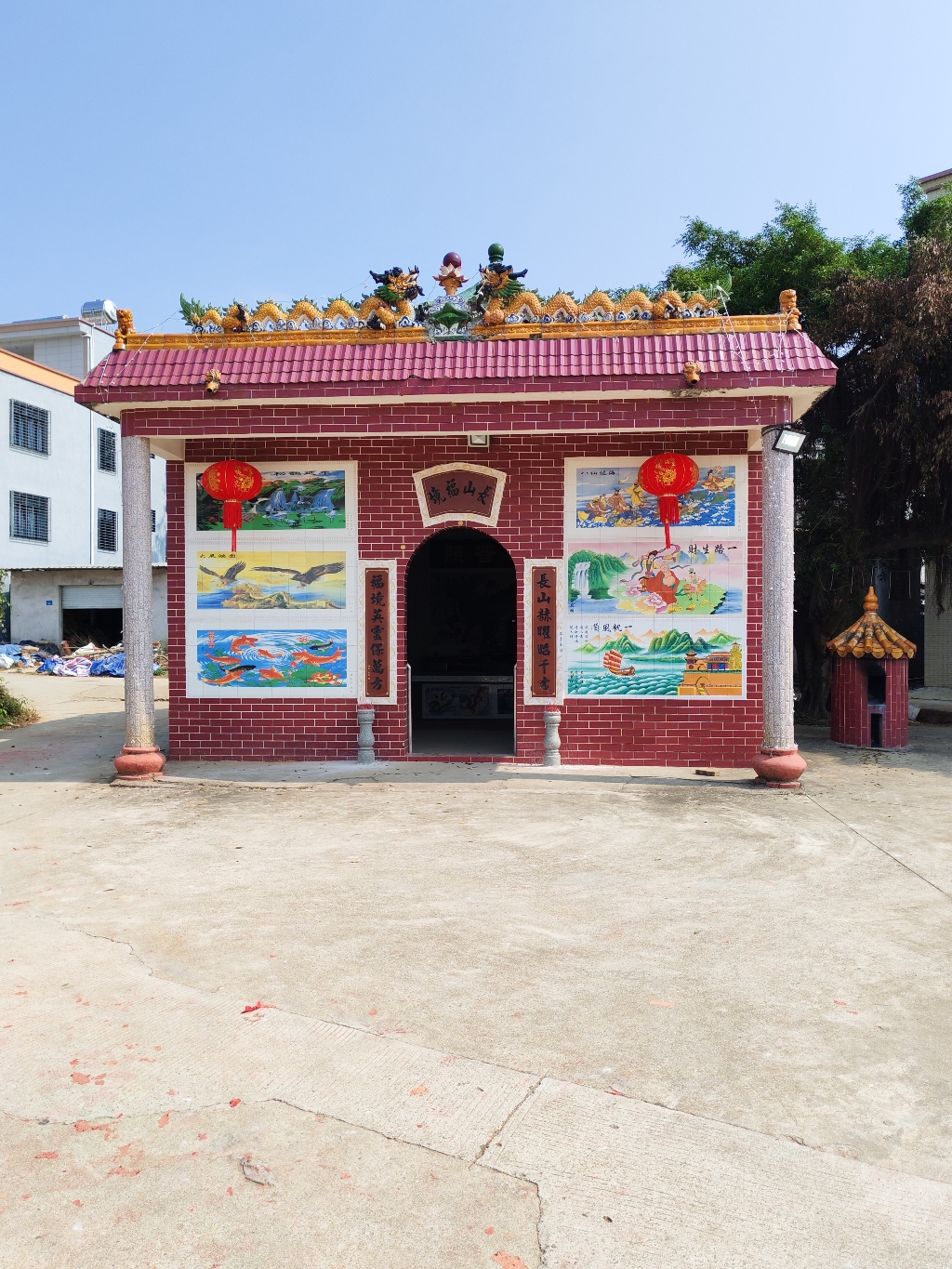 长山古庙实景照片