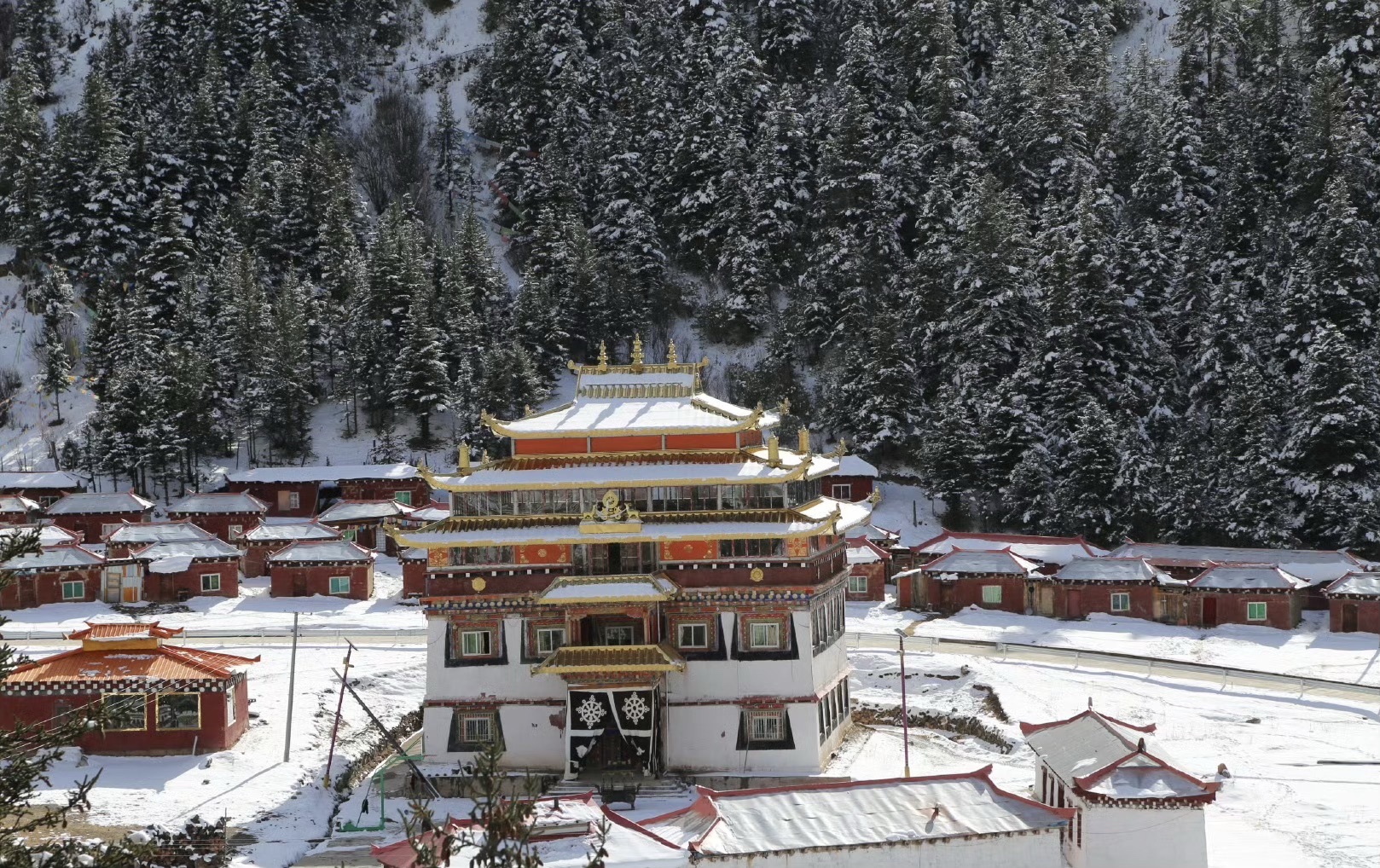 罗布曲噶寺院实景照片