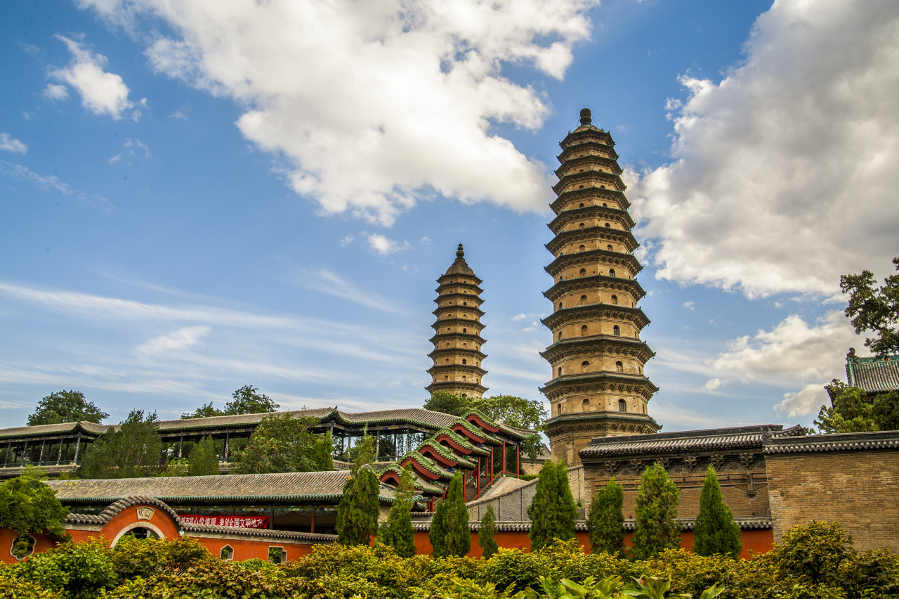 太原双塔寺实景照片