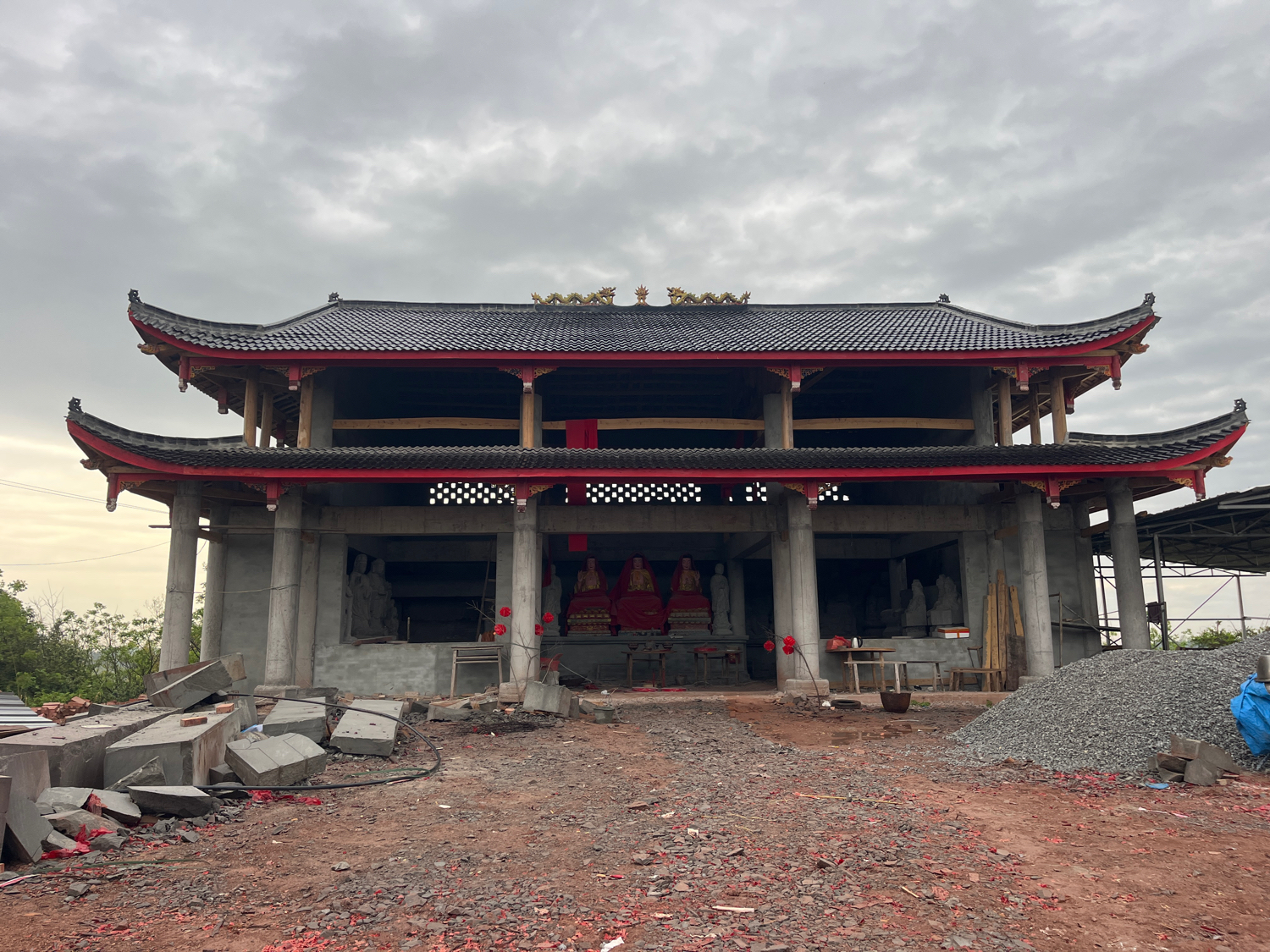 乐至五台山庙实景照片