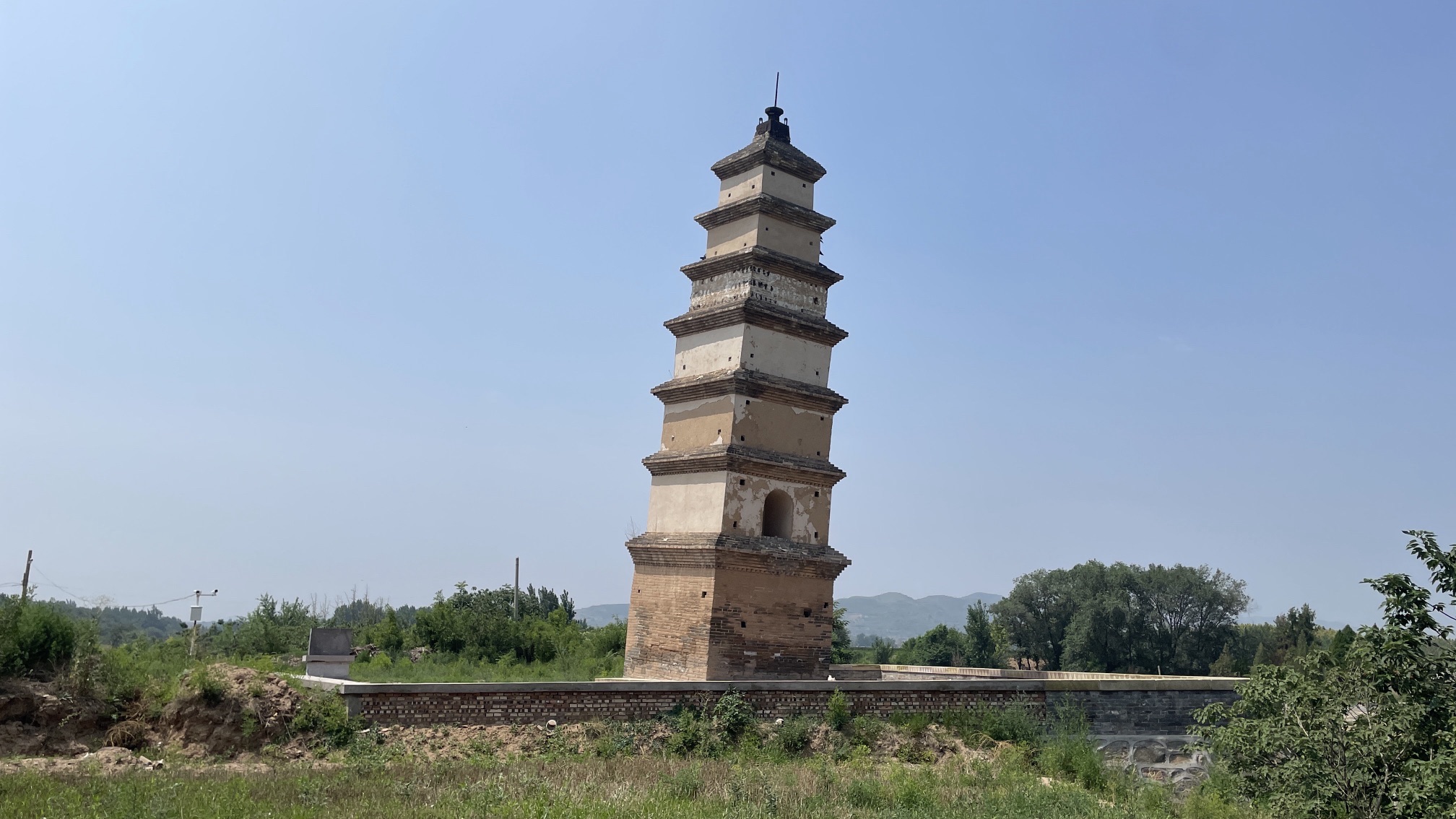山西侯马驿桥传教寺塔实景照片
