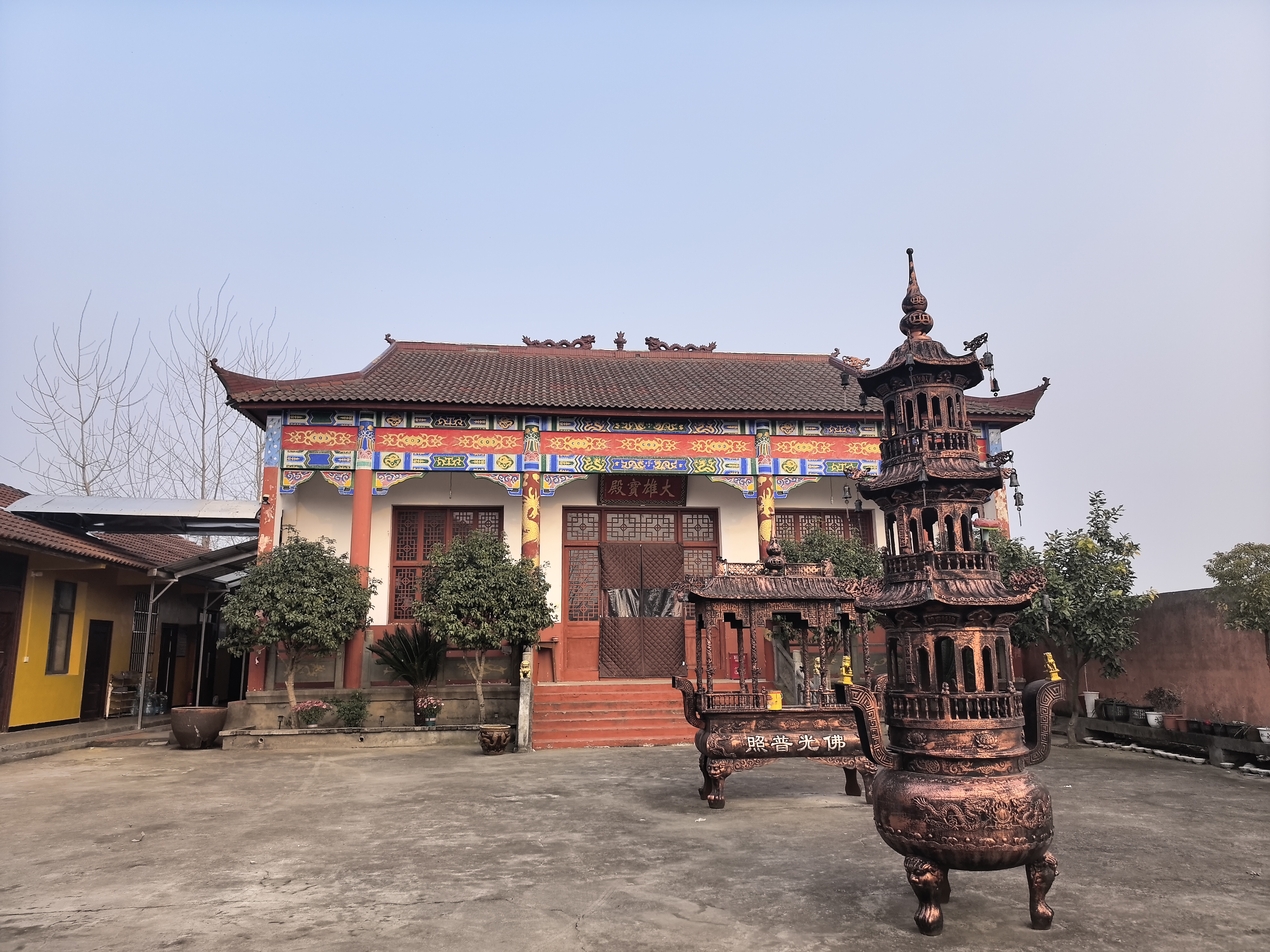 湖北省潜江市熊口镇伽蓝寺实景照片
